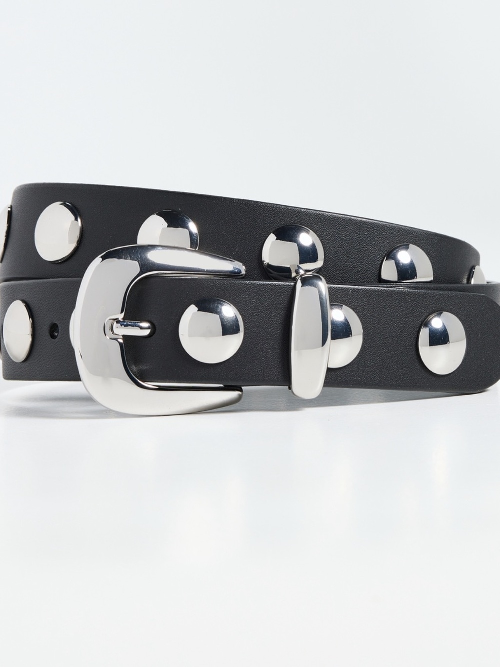 Madewell Western Studded Belt in Black Sise Small